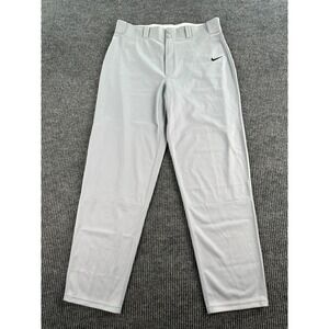 NWT Baseball Pants Nike Dri Fit Men Large Gray Black Swoosh